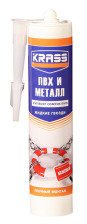 Клей монтажный KRASS для изделий из ПВХ и металла 300мл Белый