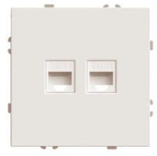 Розетка компьютерная 2-м RJ-45 Эмили RST00-5111-08 кашемир