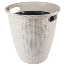 Кашпо напольное Ротанг D380 30л сливочный