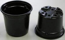 Горшок для рассады 0,37л 10х7,6см круг черный