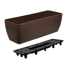 Кашпо балконное Ротанг 600мм коричневый