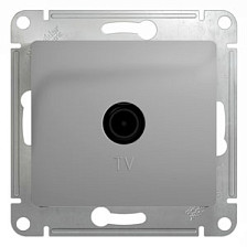 Розетка TV 1-м скрытой установки Glossa GSL000391 1DB одиночная алюминий