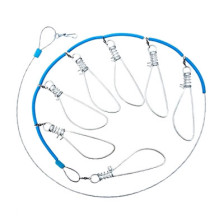 Кукан Три Кита металлический трос 7-карабиновый