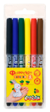 Фломастеры 6 цв Каляка-Маляка Зайчики легкосмываемые классические 238331