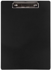 Планшет А4 с зажимом Brauberg Nomber One картон/ПВХ  черный 
