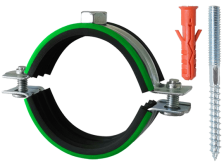 Хомут со шпилькой и дюбелем 3/4" (25-28мм) М8 Mayer