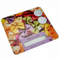 Весы кухонные электронные 10кг DELTA LUX DE-002KE Фарфалле