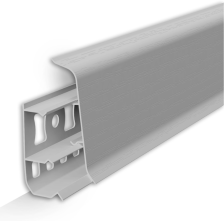 Плинтус Идеал Деконика с кабель-каналом светло-серый 2,2 м 55 мм