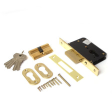 Замок врезной Apecs 95/60-G (95-G) золото (078)