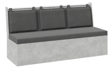 Скамья прямая "Роденго" ателье светлый/тк серая