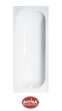 ВАННА стальная 1,6м с ножками белая Antika