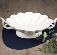 Салатник 30 см с ручками на ножке Маршмеллоу фарфор 0530144