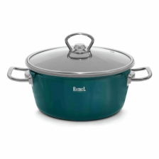 Кастрюля эмалированная 2,1 л RASHEL GRAND зеленый R4018