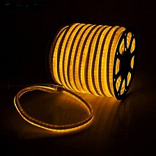 Неон гибкий, 12х24мм, LED/м-80-220V ЖЕЛТЫЙ 185465
