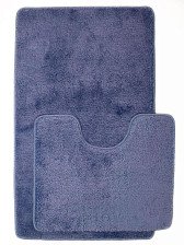 Комплект ковриков для ванной комнаты AQUA-PRIME Be'Maks 50х80/40х50см 161 18мм (синий) 