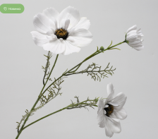 Цветок искусственный Мак 70 см белый