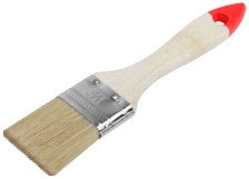 Кисть флейцевая Оптима 1,5" натуральная щетина с деревянной ручкой Курс 00814
