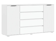 Комод Марвэл 2 двери 4 ящика (1600) Браш Вайт/Белый