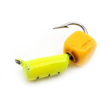 Мормышка вольфрамовая Wormix37 Столбик с "Сырным" кубиком d-1,5 0,3гр (482) цвет лимон