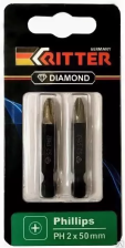 Бита PZ 2x50мм Ritter Diamond магнитная алмазное покрытие 2шт 20122055