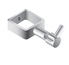Вешалка крючок-V для полотенцесушителей с разъемным кольцом (квадратный коллектор 30) ВКР06 Маргроид