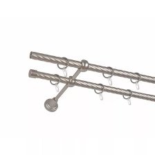 Карниз металлический крученый d16 мм СМ-2997-2Р хром матовый 1,6 м