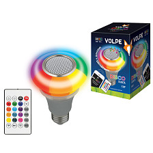 Светильник светодиодный  5W/RGB-E27 ULI-Q340 Диско с динамиком и Bluetooth Silver ш/к07972