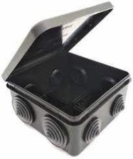 Коробка распределительные о/у 100х100х50 Рувинил 67045Ч 8 г/вводов черная