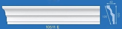 Плинтус потолочный 10511 Е 2,0м 40х100 (30)