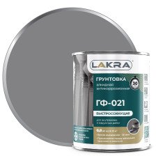 Грунтовка ГФ-021 серая быстросохнущая (0,8кг) Лакра