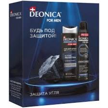 Набор DEONICA Men Защита угля (Гель для душа+антиперспирант) муж