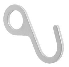 Крючок к рейлингу несъемный плоский хром