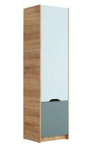 Шкаф Рич ШК-001 Дуб крафт золотой/кенди/сумеречный голубой (543х2011х462)