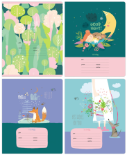 Тетрадь 12 л BG клетка Лесная прогулка