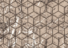 Коврик влаговпитывающий SHAHINTEX DIGITAL PRINT (36) с тиснением соты "Мрамор" 40х60 бежево-коричнев