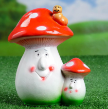 Фигура Два мухомора 19х16х13см