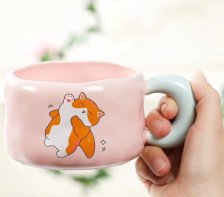 Кружка 450 мл Cat loves baking, baguette YX-689-03