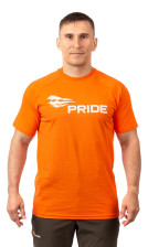 Футболка х/б Pride Logo, оранжевая, размер XL