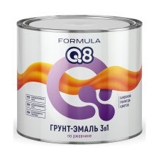 Грунт-эмаль 3 в 1 по ржавчине красная (1,9кг) Formula Q8
