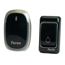 Звонок Feron E-383 беспроводной электрический черный/серебро 38 мелодий 