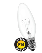 Лампа B CL 60W E14 (свеча прозрачная) Navigator