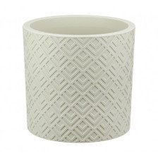 Горшок с поддоном Ротанг Этна 24л белый