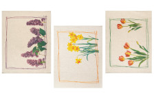 Набор полотенец полулен 3 шт рис 383 цв 1 Весенние краски new-3 45х60 Орша