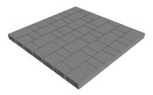 Плитка тротуарная "Новый город Лион" (255х155, 155х155, 155х95) серая гладкая 60 мм Б9мПсм6