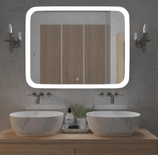 Зеркало Стив 600х1200 с подсветкой, бесконтактный сенсор гор/верт