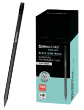 Карандаш ч/гр HB Brauberg Black Jack с ластиком заточенный 