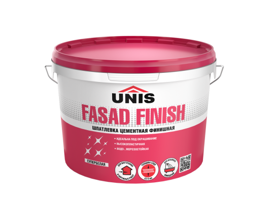 Шпатлевка цементная FASAD FINISH (5кг) Юнис