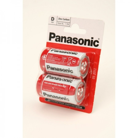 Элемент питания R20 Panasonic zinc (сол) 373 carbon