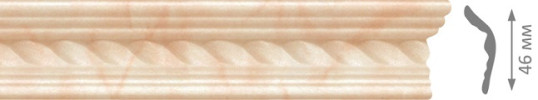 Плинтус потолочный М5-54 2,0м светло-розовый 46мм (120) 