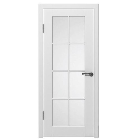 Дверное полотно ДО 800 "Порта" белая эмаль 20ДО0 стекло белое сатинат (ВФД)